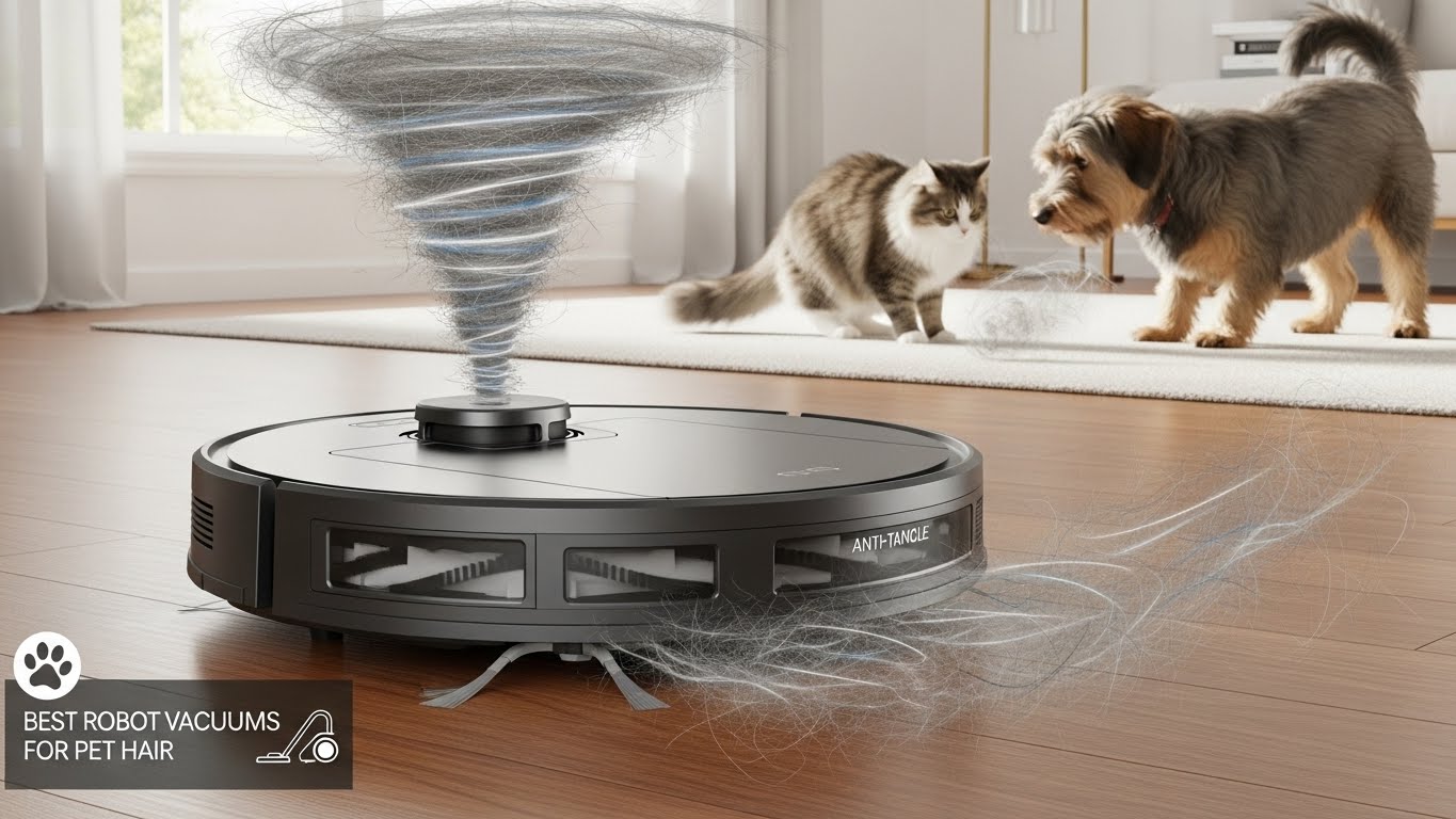 Best Robot Vacuums for Pet Hair (Anti-Tangle Brushes + Strong Suction)